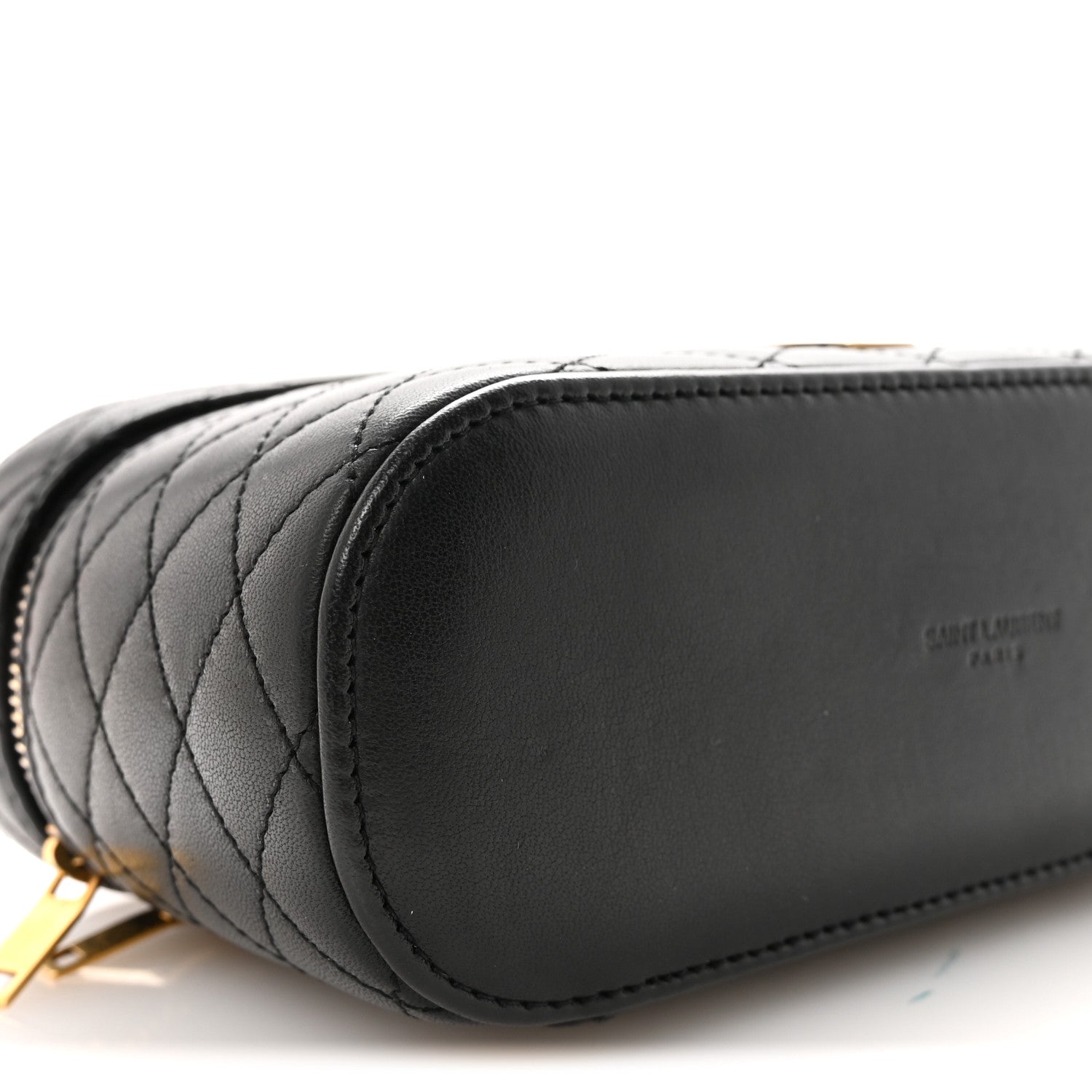 Lambskin Quilted Mini Gaby Vanity Case Black