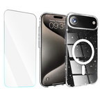 Entronix Bundle Compatible with iPhone 17 Air - [Magnetic] Glitter Clear Case & 1 Clear Screen Protector