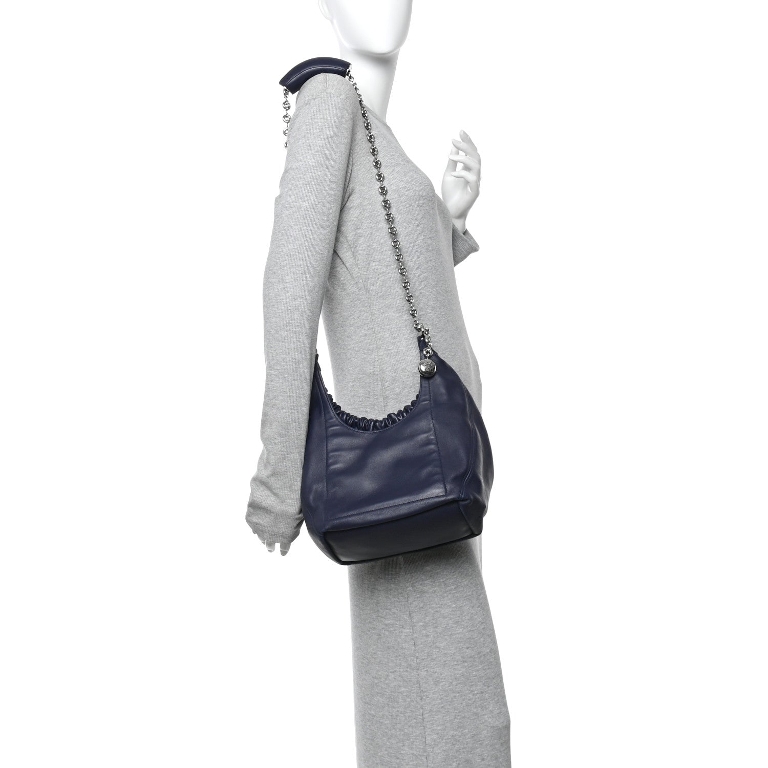 Nappa Small Squeeze Bag Abyss Blue