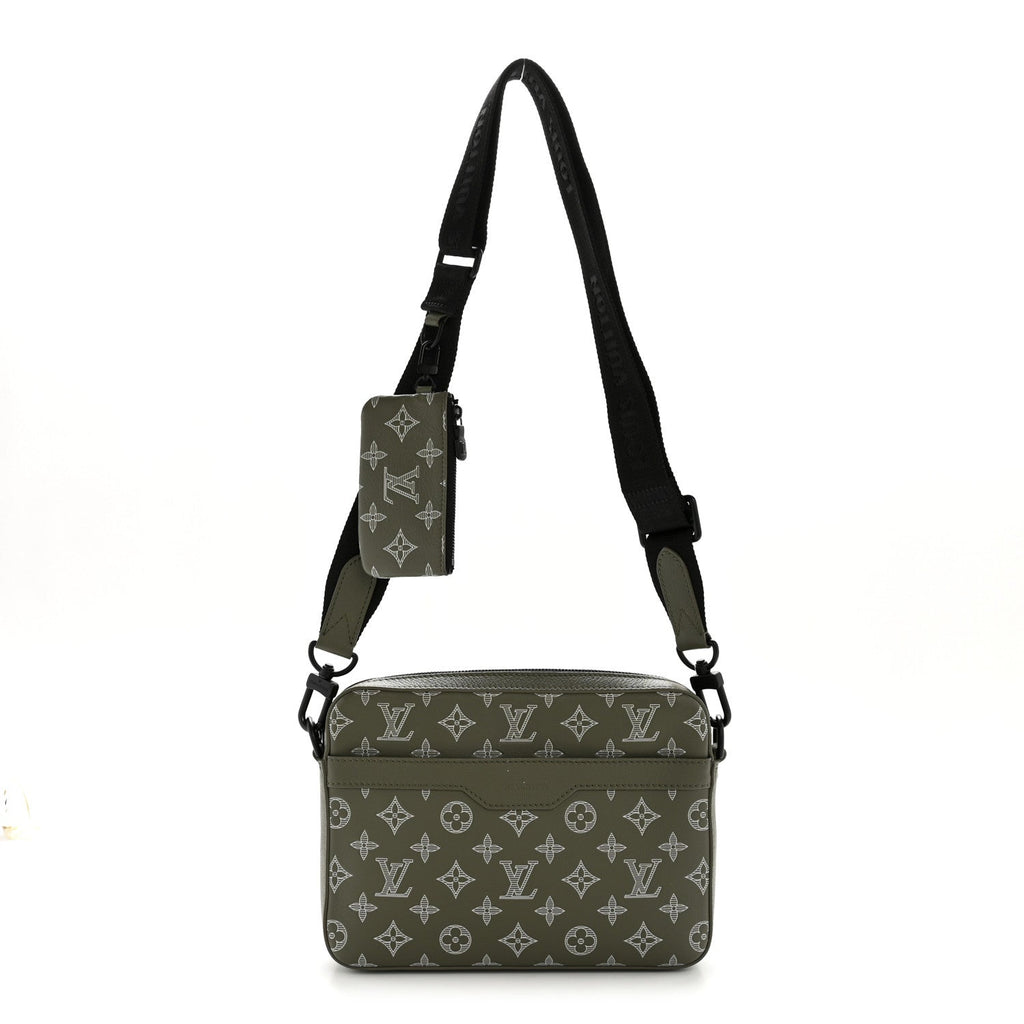 Monogram Shadow G65 Trio Messenger Olive Green