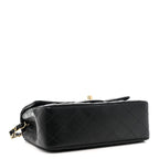 Lambskin Quilted Mini Rectangular Flap Black