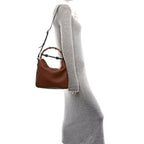 Softy Wonka Textured Dollar Calfskin Medium Diana Shoulder Bag Cuir Black