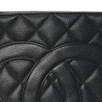 Caviar Quilted Medallion Tote Black