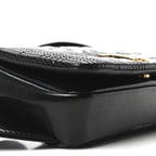 Patent Quilted Horseferry Print Lola Bum Bag Black