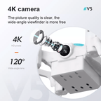 4DRC V5 Kids and Beginners Mini RC Drone V5 RC Quadcopter with 1080P HD Wide Angle Camera,Drones suitable for children and beginners, 2 Battery with Camera