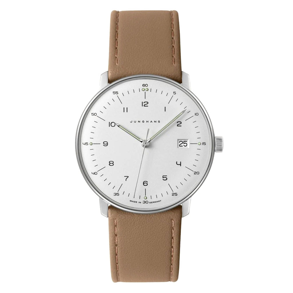 Junghans Max Bill Quarz Men's White Brown Watch