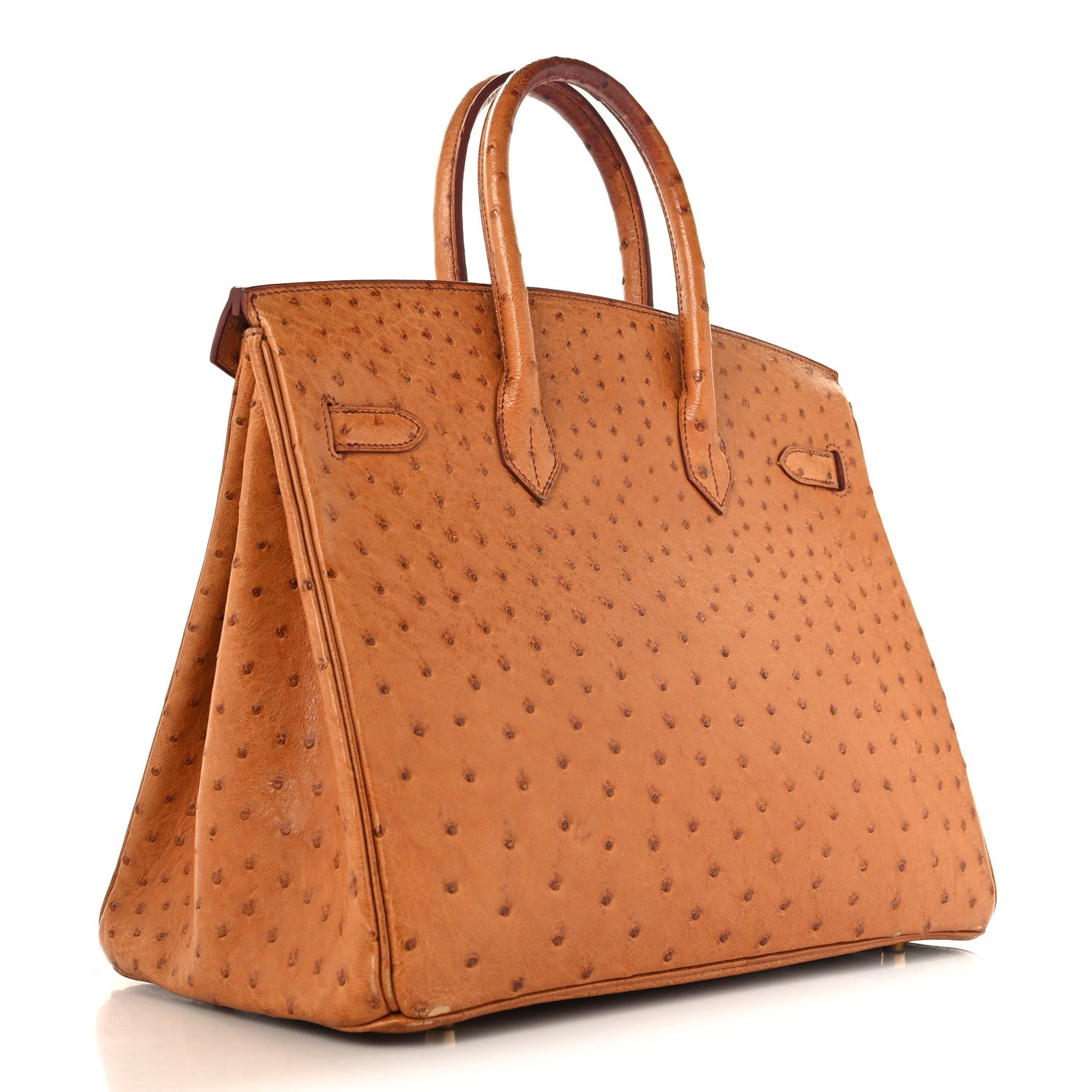Ostrich Birkin 35 Gold