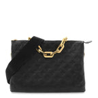 Lambskin Embossed Monogram Coussin MM Black
