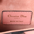 Grained Calfskin Mini Saddle Bag Pink