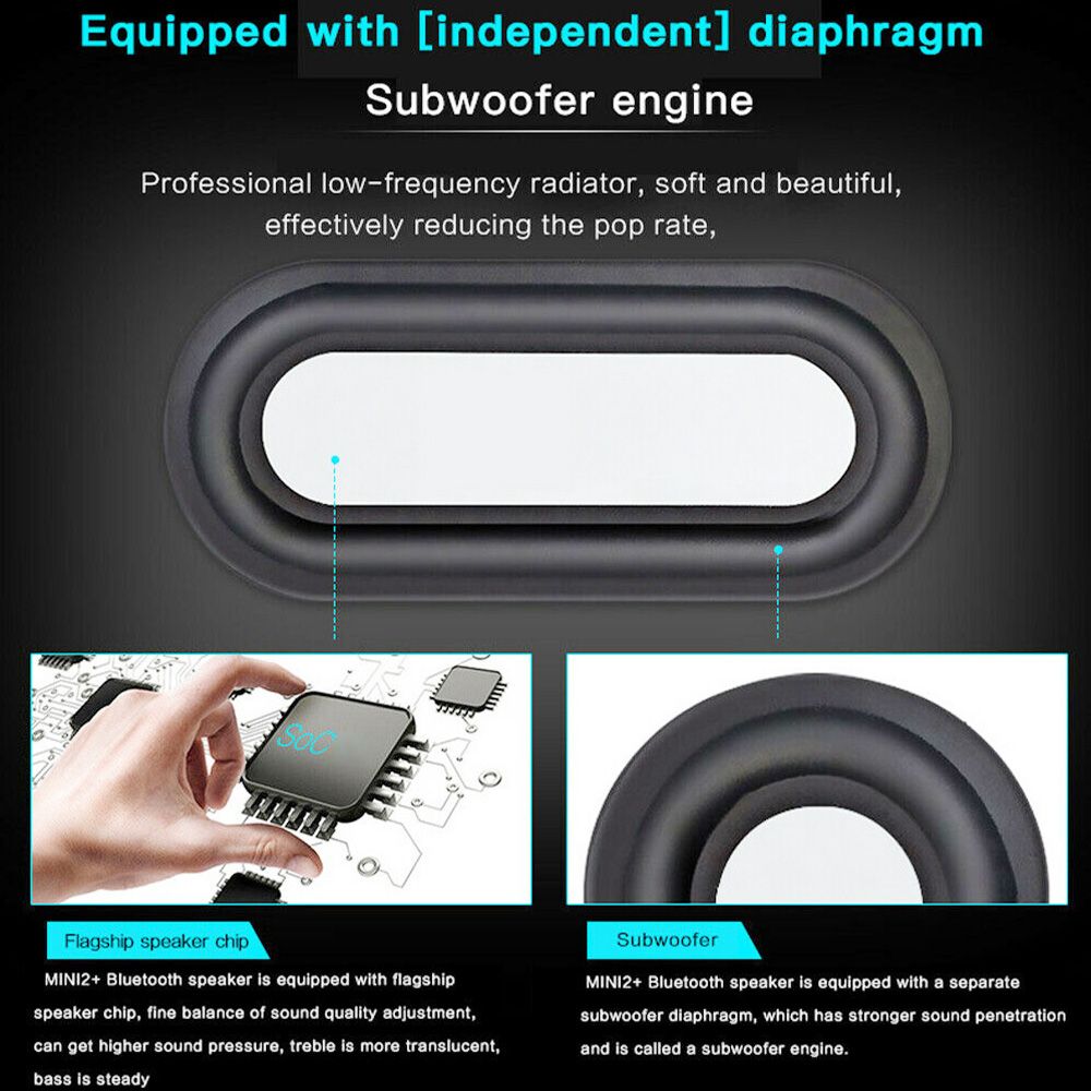 Portable Speaker Wireless Bluetooth-compatible Outdoor Waterproof 3D Stereo Loudspeaker Wireless Sound System Support FM Radio