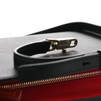 Calfskin Mini E/W Hug Crossbody Bag Black Flame Red