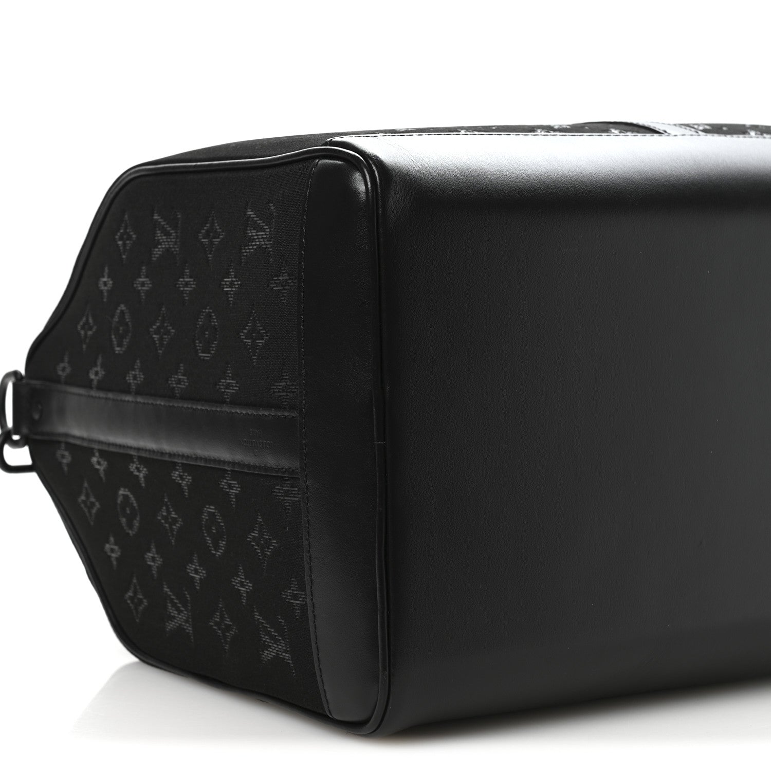 Jacquard Monogram Light Up Keepall Bandouliere 50  Black