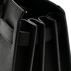 Grained Calfskin Baby Sac De Jour Black