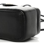 Shiny Caviar Preppy Coco Long Vanity With Strap Black