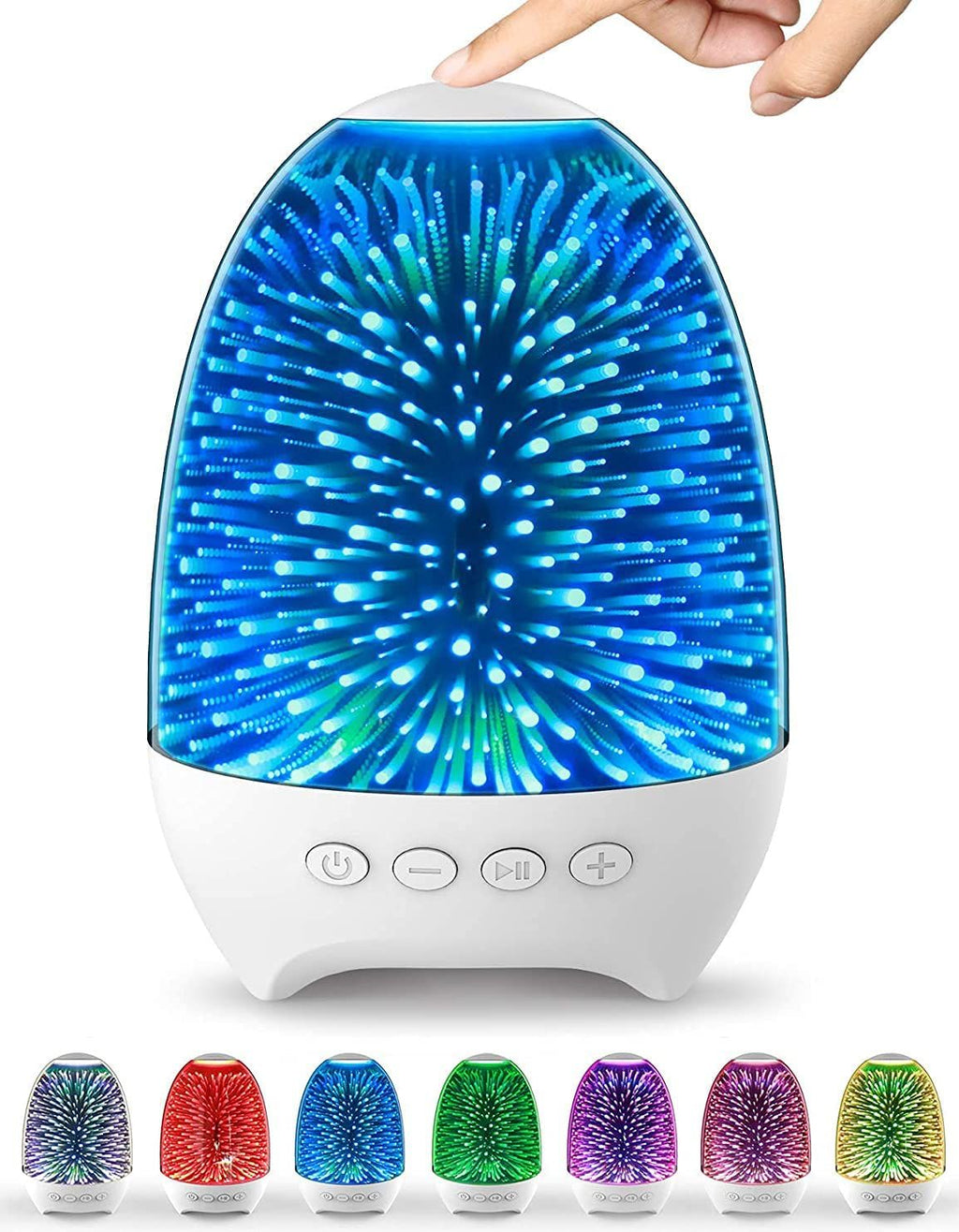 Galaxy Star Night Light Bluetooth Speaker 3D Glass Bedside Table Lamp Color LED Night Lamp Touch Control Rechargeable Portable