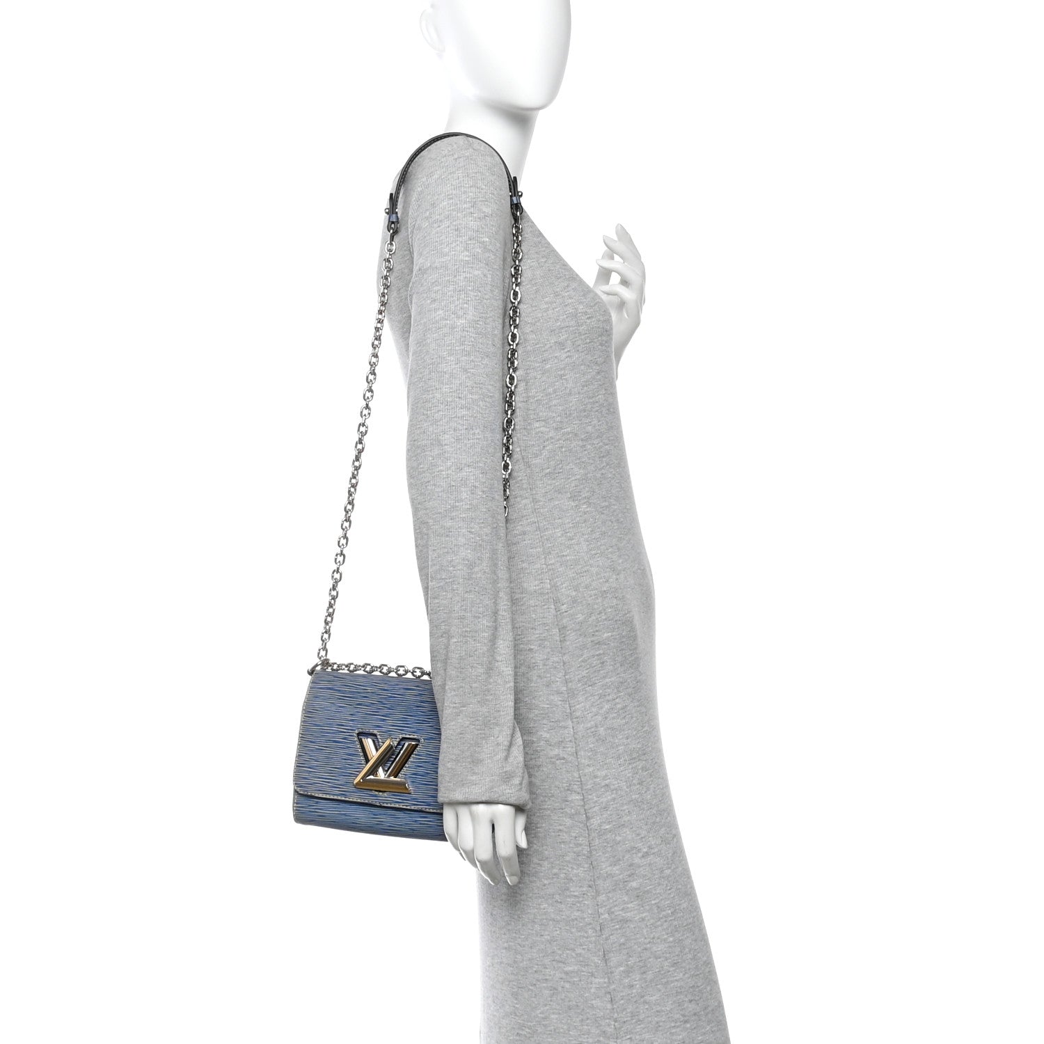 Epi Twist Shoulder Bag PM Denim Light