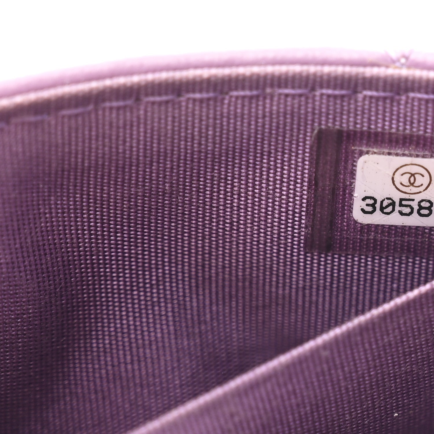 Shiny Lambskin Quilted Extra Mini Flap Purple