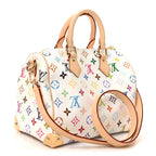 LV X TM Monogram Multicolor Speedy Bandouliere 25 White
