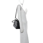Lambskin Cannage Medium Lady Dior Black