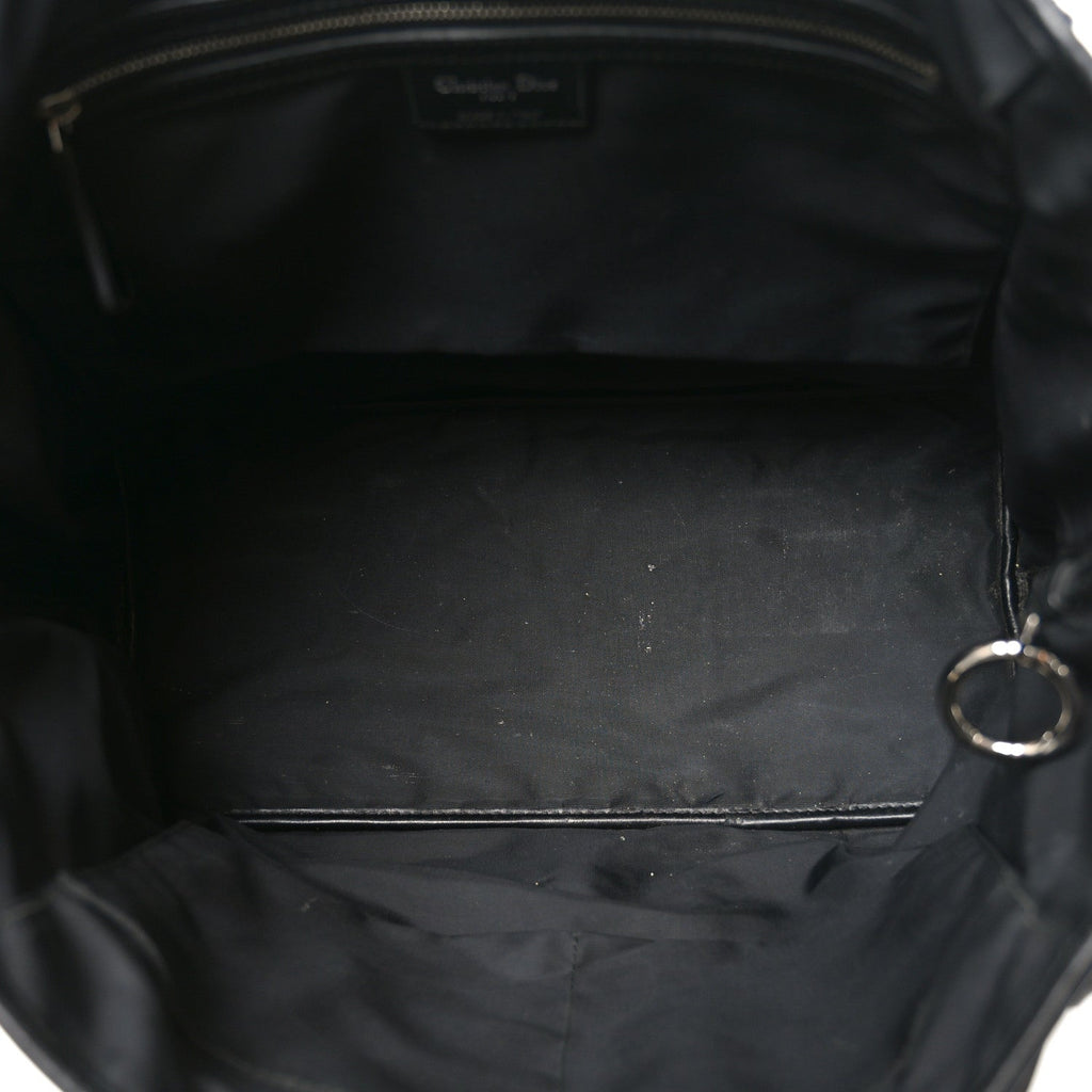 Coated Canvas Cannage Small Panarea Tote Black