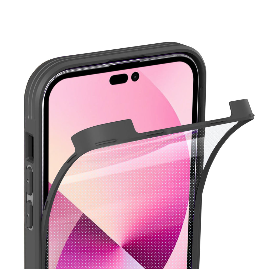 Full Protection With Mobile Phone Protective Film Slide Camera Lens Phone Case For Iphone 14 Pro In Black