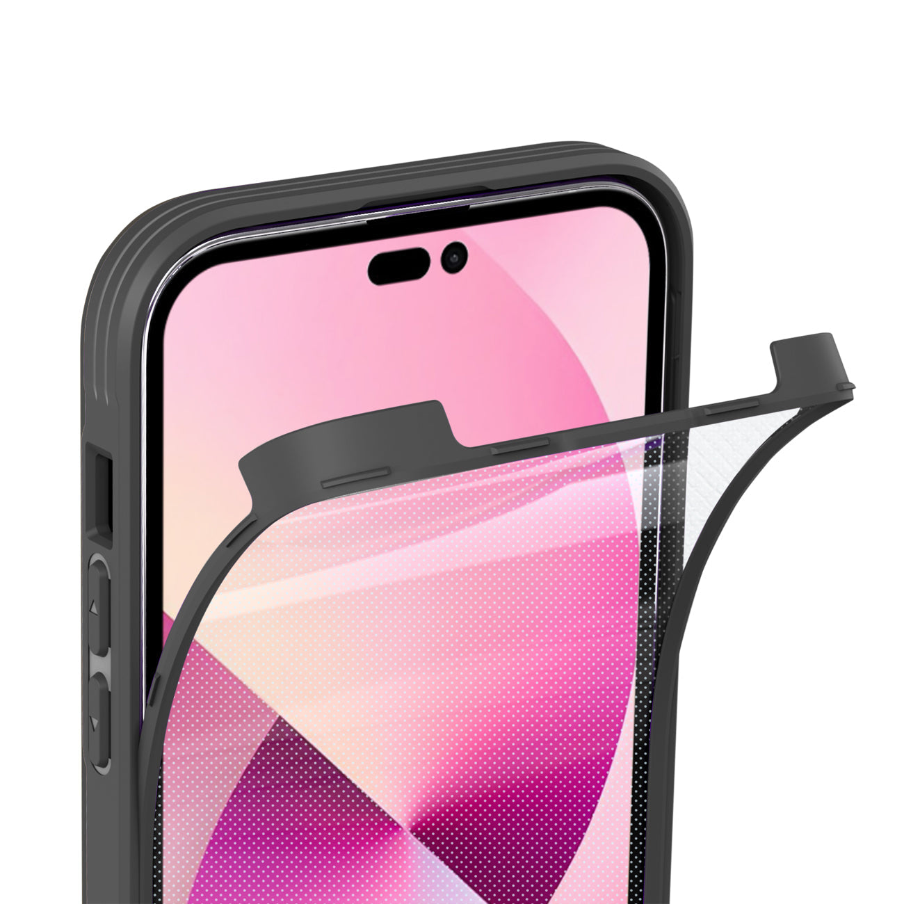 Full Protection With Mobile Phone Protective Film Slide Camera Lens Phone Case For Iphone 14 Pro In Black