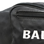 Recycled Sport Nylon Logo Embroidered Wheel Beltpack Black