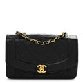 Lambskin Quilted Small Single Flap Black