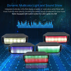 LED Wireless Speaker Dynamic Multicolor Hands-free FM Radio USB MMC Reading Aux In for Party Camping Travel