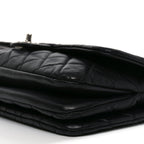 Lambskin Quilted Jumbo Chanel 3 Flap Bag Black