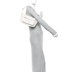 Arena Lambskin Raver Shoulder Bag Nacre