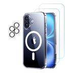 Entronix Bundle Compatible with iPhone 17 - [Magnetic] Clear Case, 2 Clear Screen Protectors & 2 Camera Lens Protectors