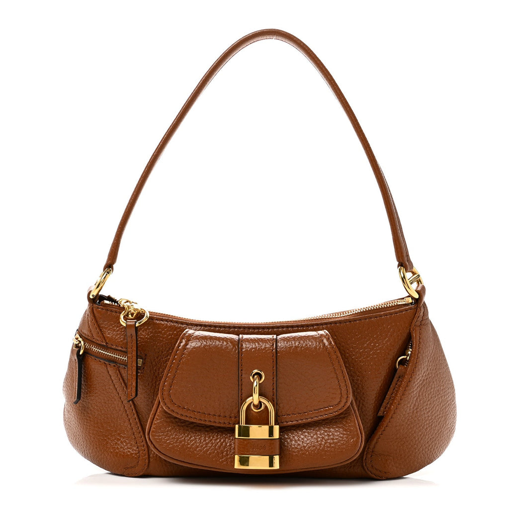 Grained Calfskin The 99 Shoulder Bag Clay Brown