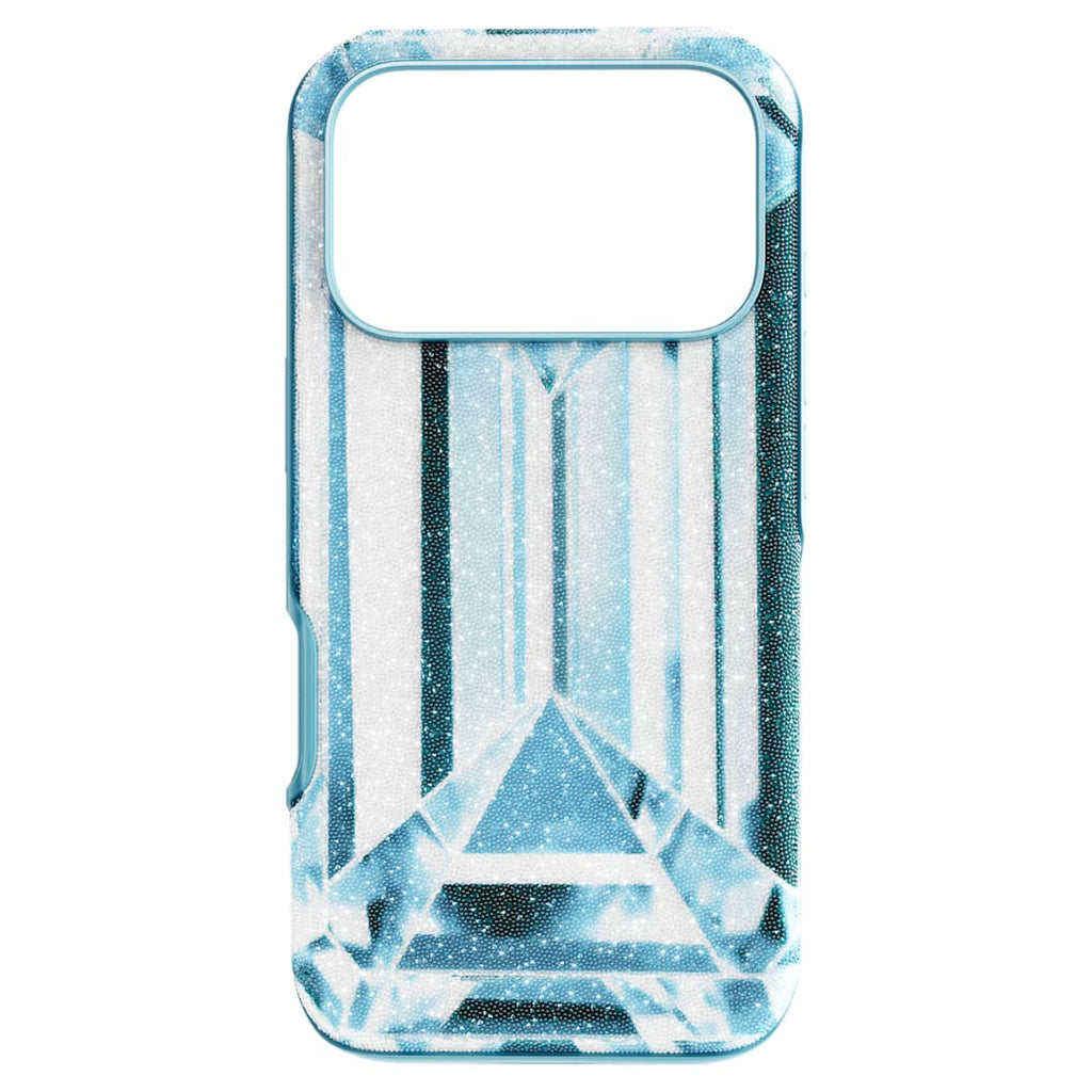 High smartphone case, Crystal effect, iPhone 17 Pro, Blue