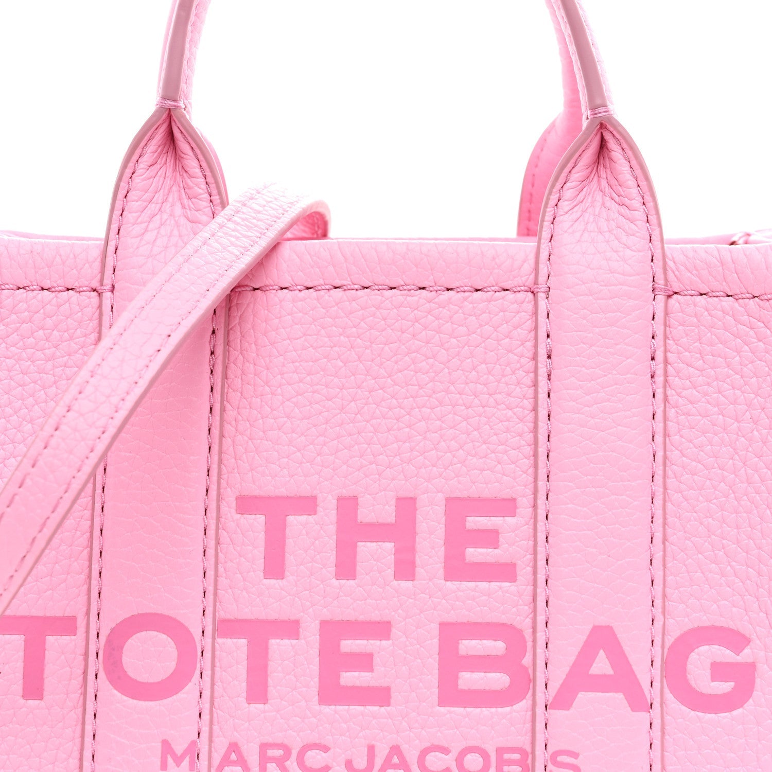 Grained Calfskin Micro The Tote Bag Fluro Candy