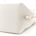 Vegan Leather Small Shopping Bag White