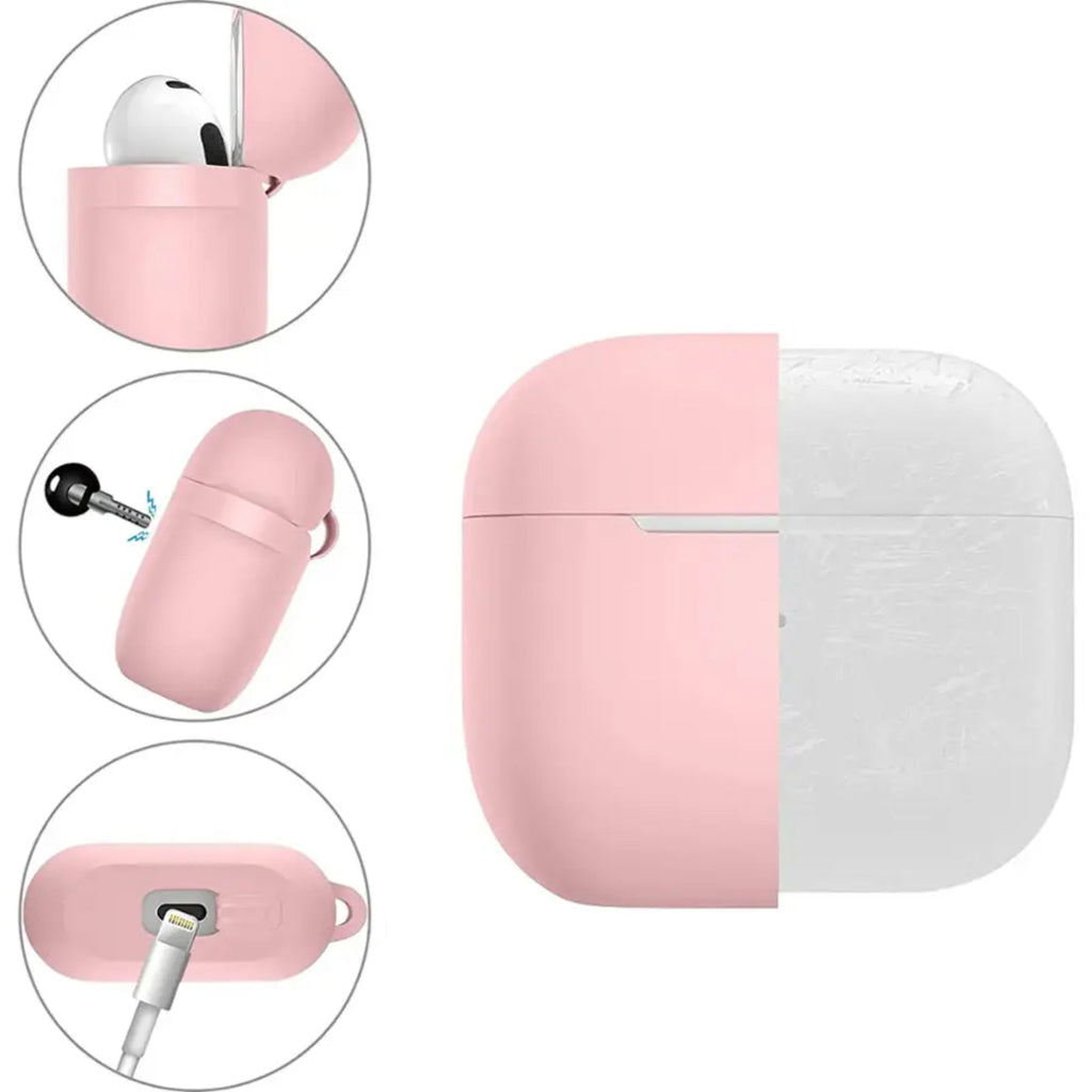 SAHARA - Venture Series Silicone Combo Kit Case for Apple AirPods (3rd Generation) - Pink