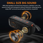 High Quality IPX7 Waterproof Bluetooth Speaker, Hifi Wireless V5.4 Outdoor 2.0 Stereo Portable Speakers DSP 30W Loud Stereo Soundbox
