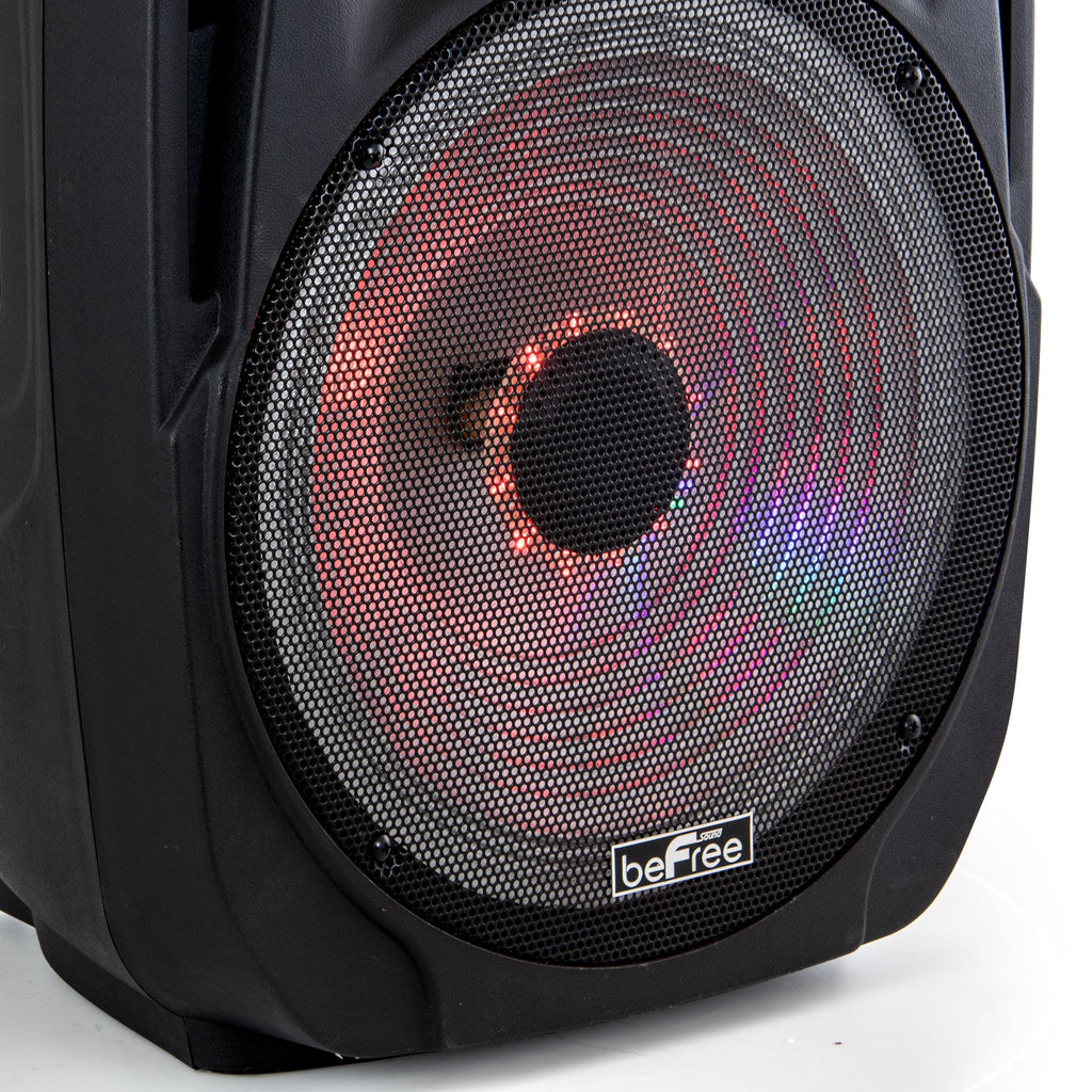 15 Inch Portable Bluetooth Speaker with Sound/Volume Reactive Lights