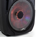 15 Inch Portable Bluetooth Speaker with Sound/Volume Reactive Lights