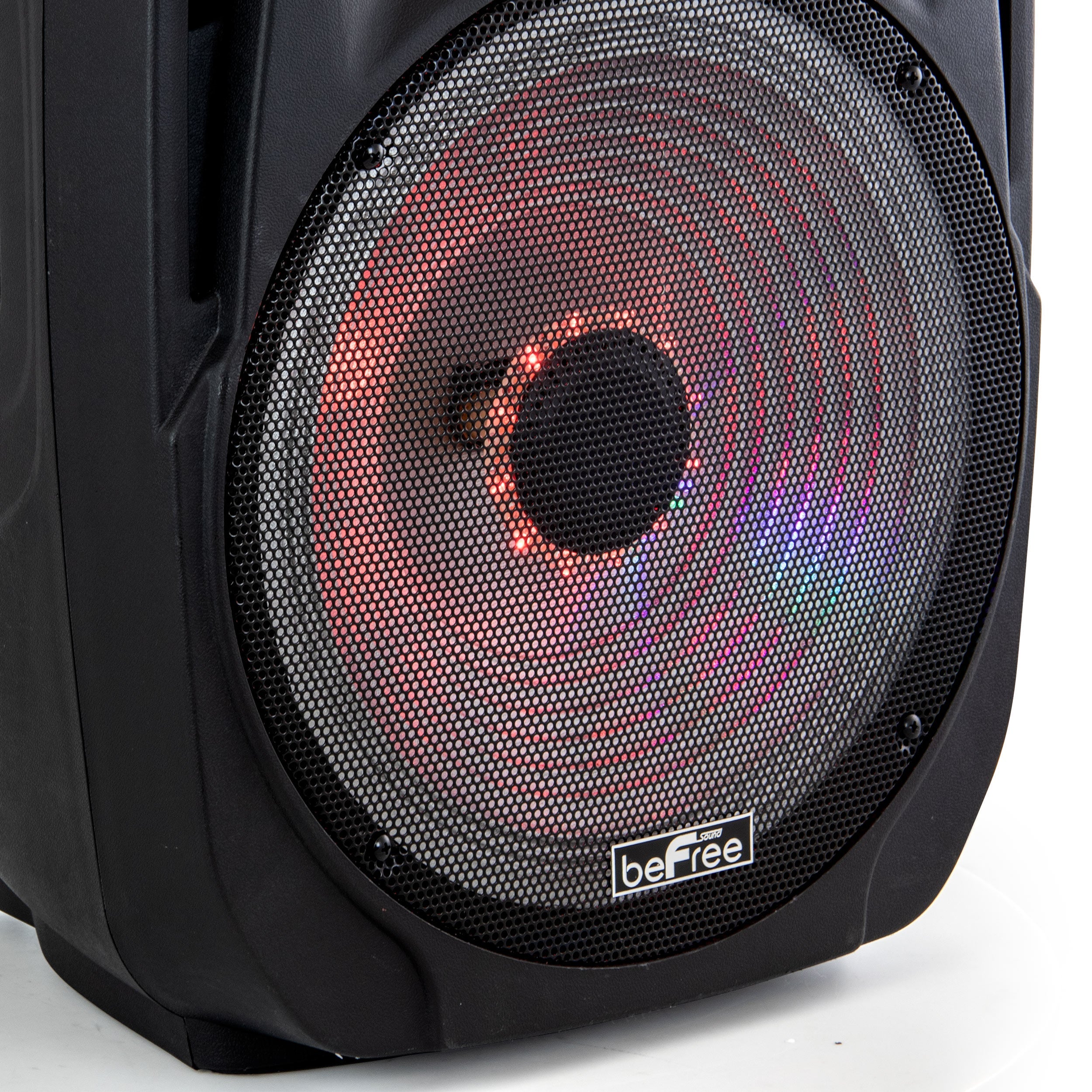 15 Inch Portable Bluetooth Speaker with Sound/Volume Reactive Lights