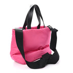 Tessuto Nylon Soft Padded Shopping Tote Fuxia