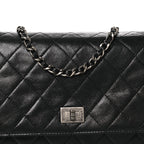 Aged Calfskin Quilted Reissue Wallet On Chain WOC Black