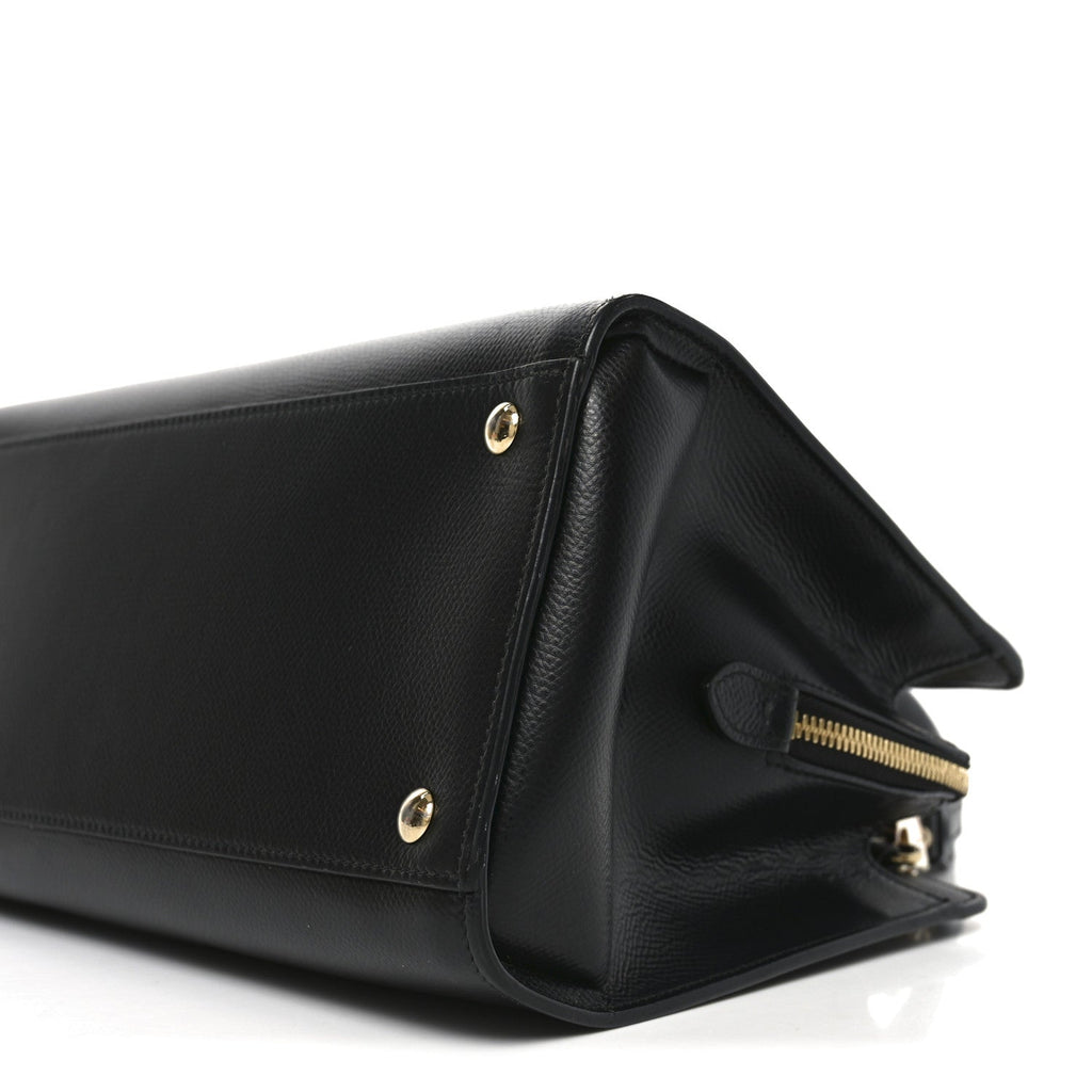 Hammered Calfskin Today Satchel Black