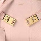 Snakeskin XS Hug Bag Rose Bon Bon