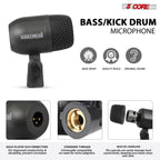 Drum Microphone Kit 9Pc All Metal Drummer Mics Tom/Snare & Cymbals Wired Instrument Drums Set
