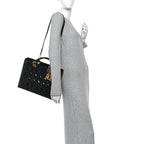 Patent Cannage Large Lady Dior Black