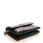 Lambskin Quilted Chanel 19 Flap Clutch Black
