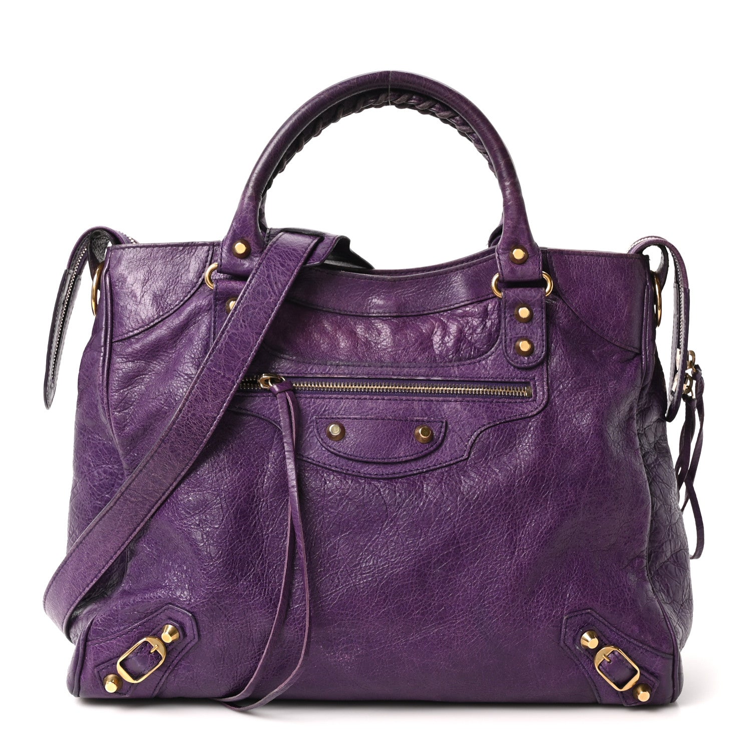 Agneau Classic Gold Hardware Velo Dark Violet
