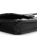Lambskin Quilted Flap Phone Holder With Chain So Black